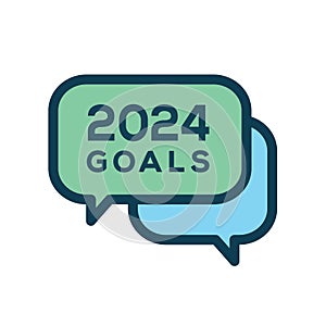 2024 SMART Goals Vector graphic -ÃÂ various Smart goal keywords photo
